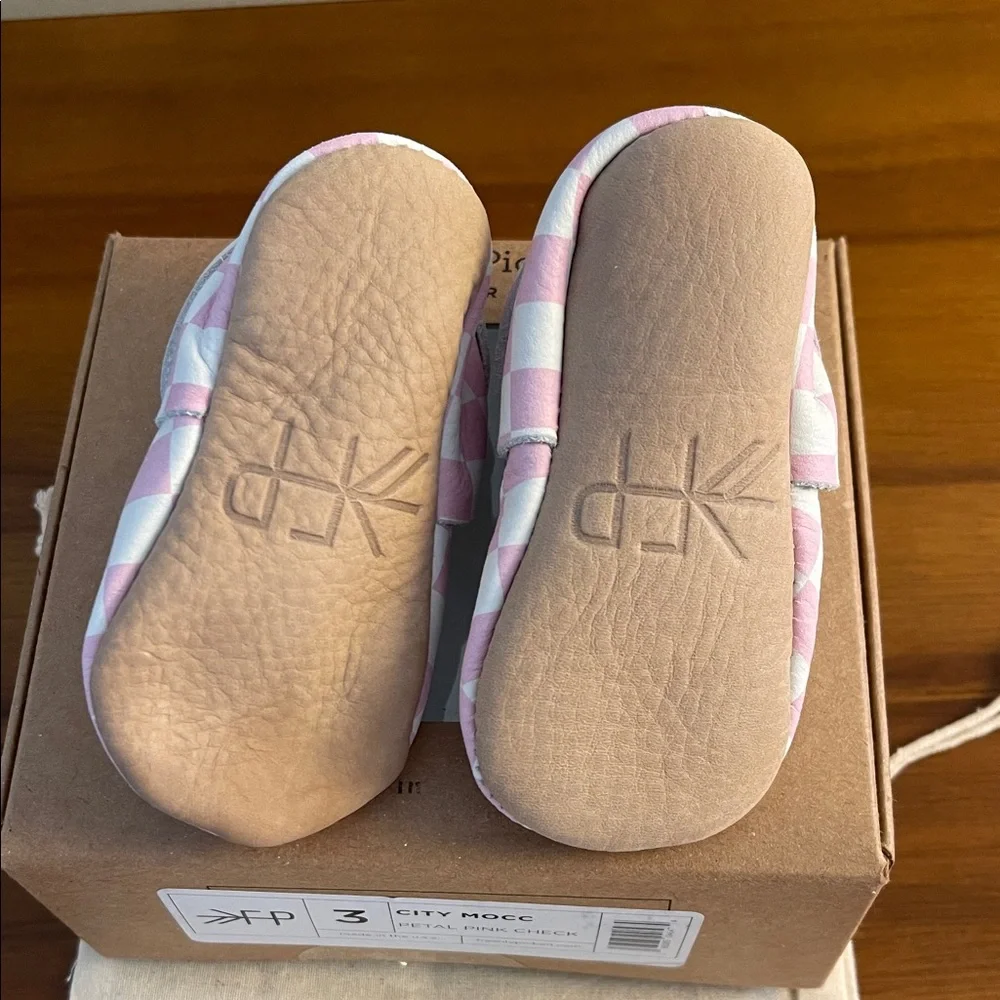 Freshly Picked City Mocc - Pink and White Check